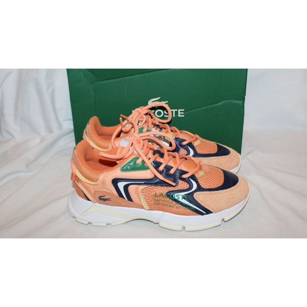 Lacoste L003‎ Neo 224 2 SMA Chunky Runner Sneaker Orange Navy Men US 9.5 EU 42.5